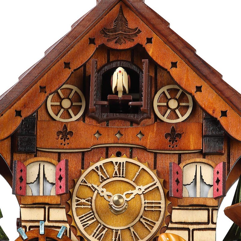 Kintrot Cuckoo Clock Handcrafted Traditional Black Forest Wood Clock Wall Decor - Image 5